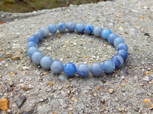 Blue quartz stretch bracelet size 7 1/2