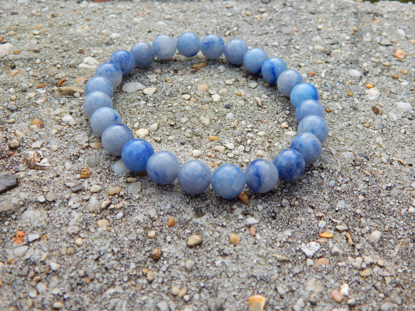 Blue quartz stretch bracelet size 7 1/2