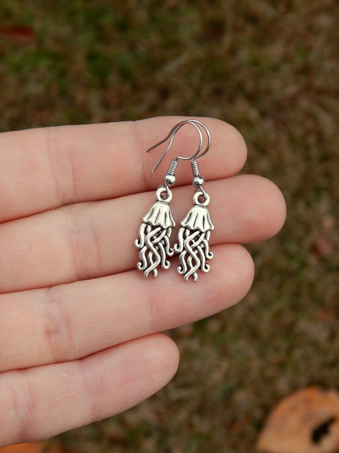 Jellyfish charm earrings