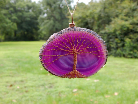 Purple tree of life suncatcher