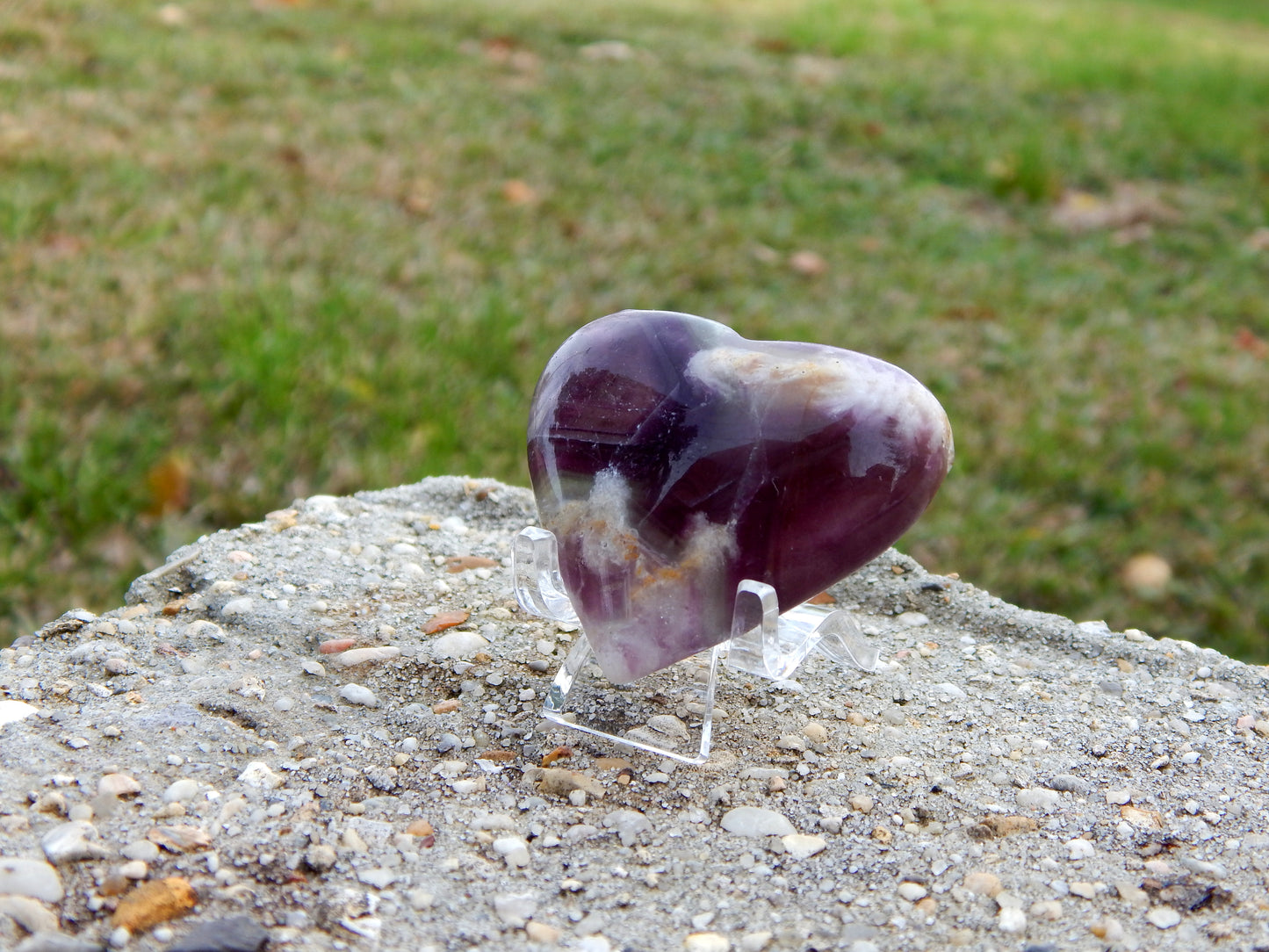 Fluroite heart carving