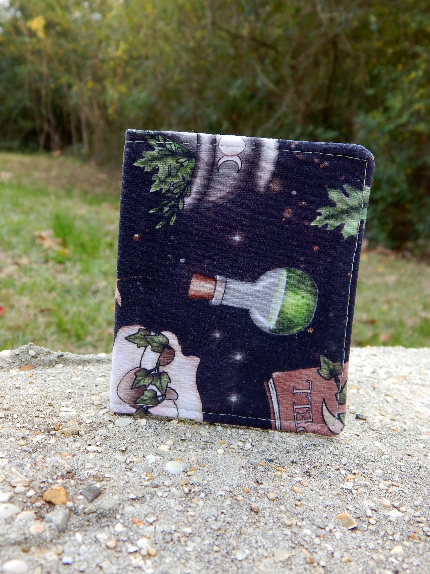 Witchy mini credit card wallet