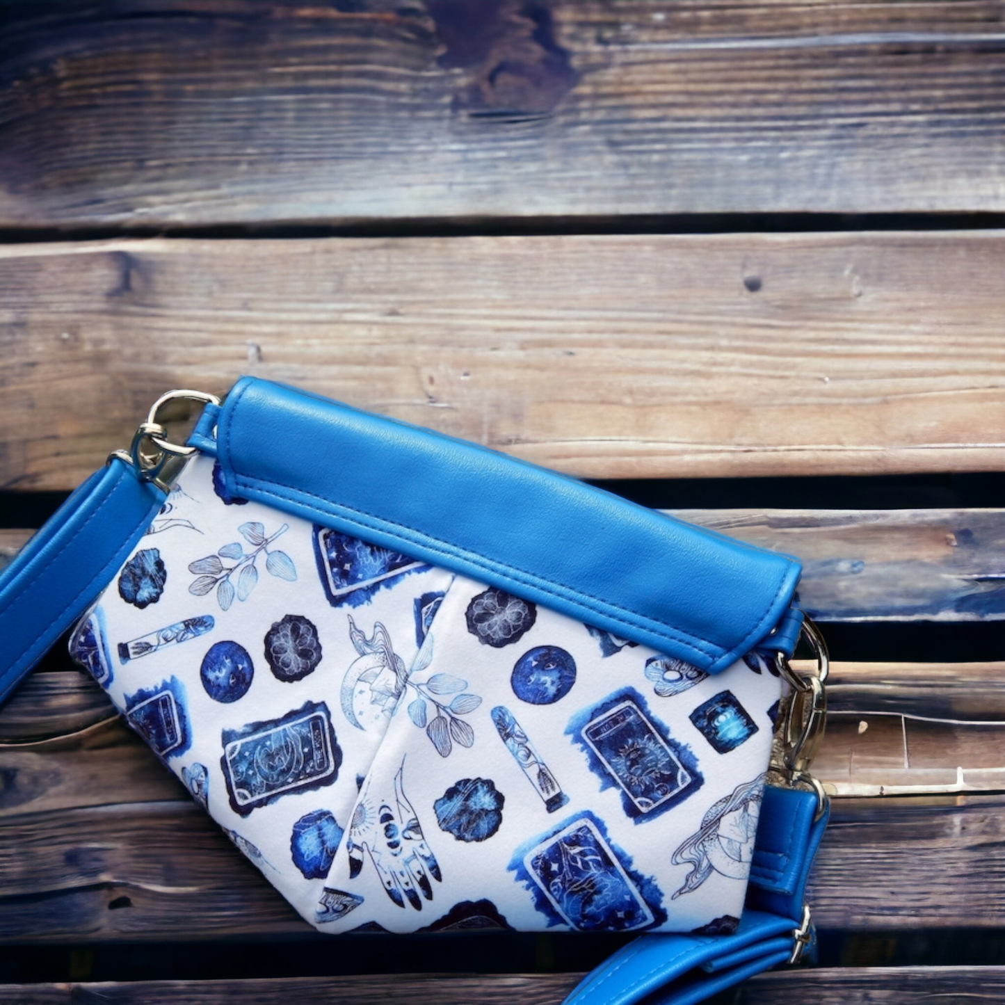 Witchy blue crossbody bag