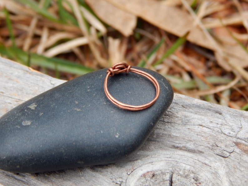 Wire wrapped copper spiral ring size 4