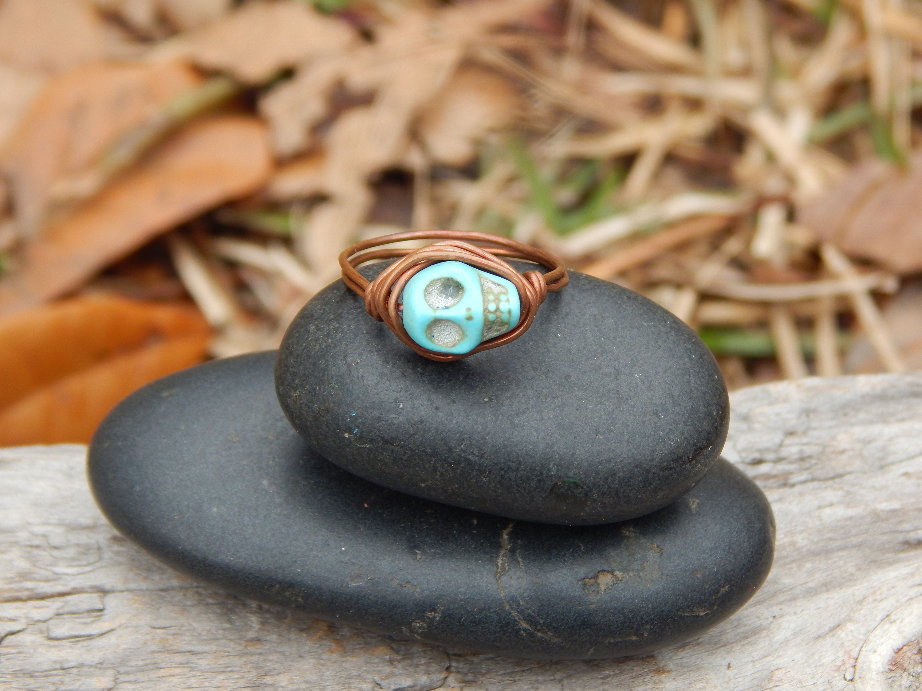 Pink Opal Copper ring
