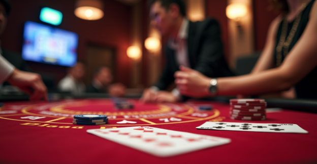 Meja Blackjack Live Sbobet dengan kartu dan chip